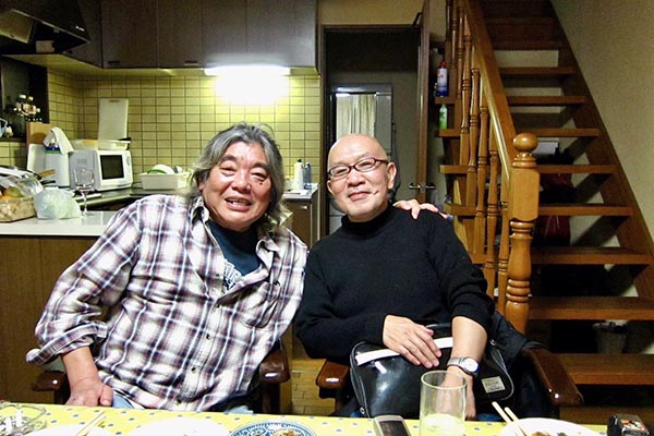 エディさんと僕の音楽の先生であるキーボードの久野光男さん　エディさんのご自宅で
