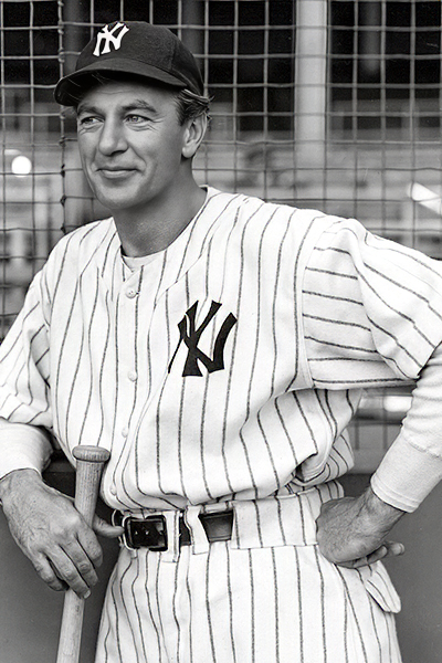 映画「打撃王」でルー・ゲーリックを演じたゲーリー・クーパー